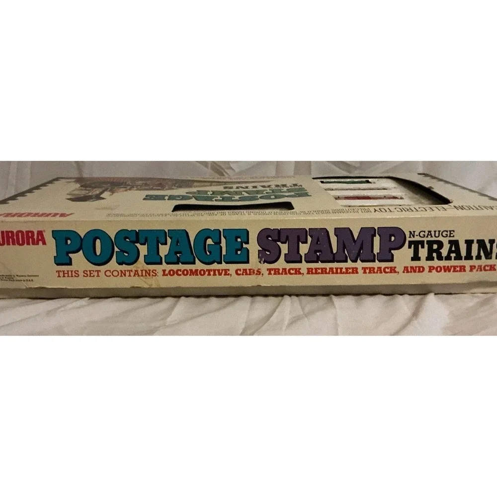 Vintage 1973 Aurora N Scale Postage Stamp Rattler Train Set #4722  In Box Tested